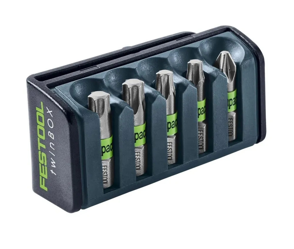 Festool BT-IMP SORT1 juego de cassettes de puntas 6 piezas. 1/4" resistente impactos 25mm ( 204381 ) + caja