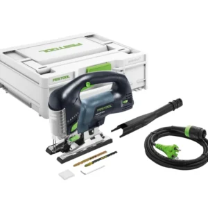 Festool CARVEX PSB 420 EBQ-Plus sierra de calar de péndulo (576186) + 2 hojas de sierra + 1 protección contra astillas + s...