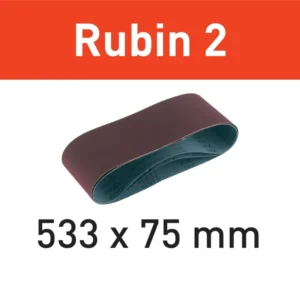 Festool L533X 75-P60 RU2/10 Cinta abrasiva Ruby 2 (499156) para BS 75