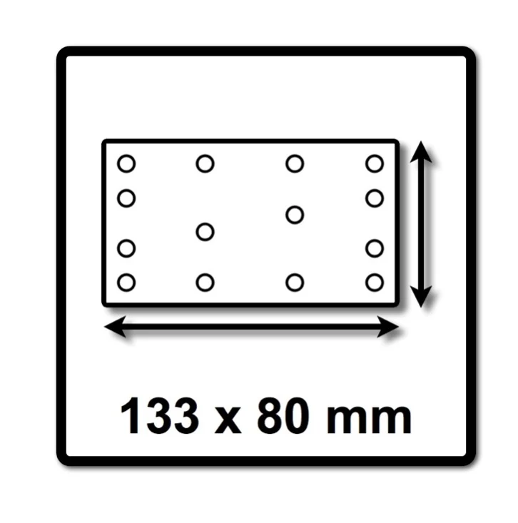Festool STF 80x133 Bandas de lija P320 80 x 133 mm - 100 piezas (497125) para RTS 400, RTSC 400, RS 400, RS 4, LS 130