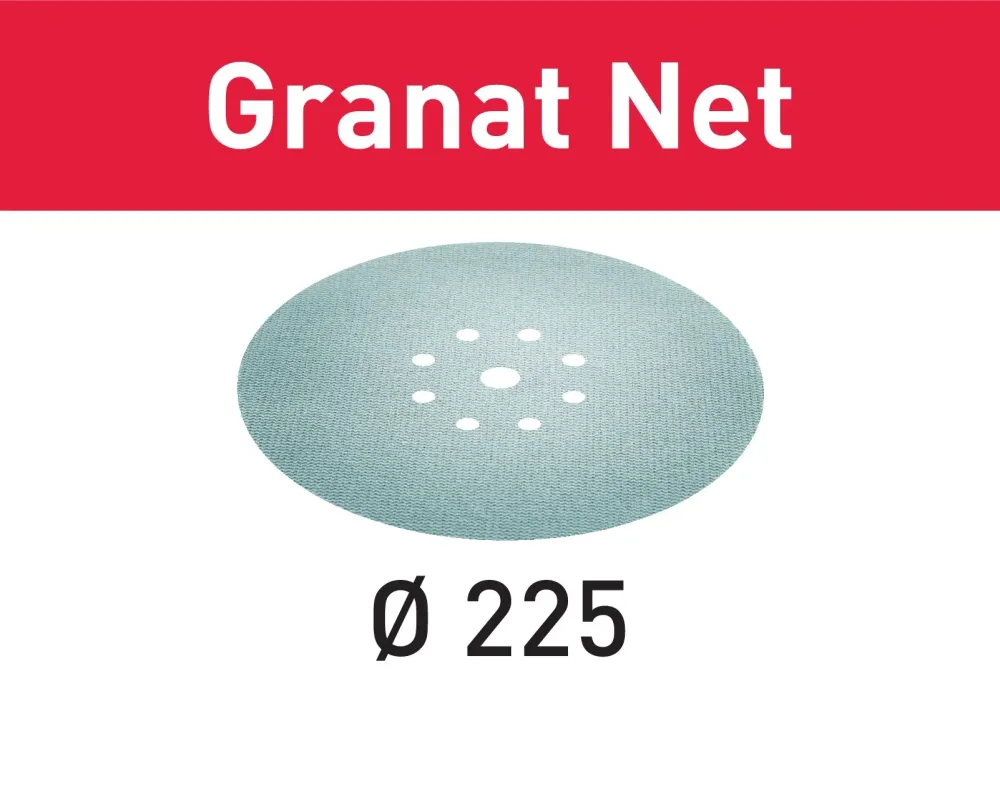 Festool STF D225 P240 GR NET/25 malla abrasiva Granate Net (203318) para lijadoras de cuello largo PLANEX LHS 2 225 EQ(I),...