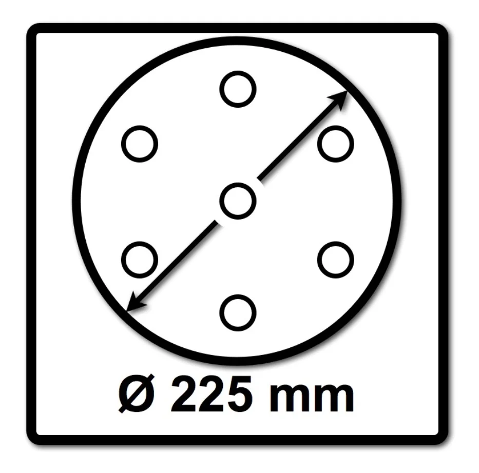 Festool STF D225/128 Disco de amolar granate P60 225 mm 25 uds. ( 205654 ) para lijadora de cuello largo PLANEX
