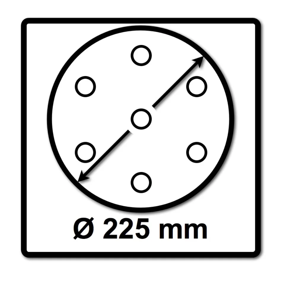 Festool STF D225/128 Disco de amolar granate P180 225 mm 50 piezas ( 2x 205660 ) para lijadora de cuello largo PLANEX