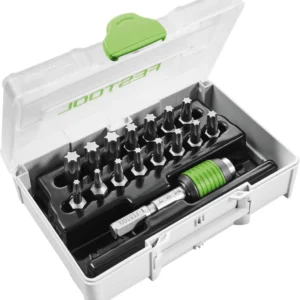 Festool SYS3 XXS CE-TX BHS Surtido de 60 puntas (205823) para taladros de baterí y taladros de percusión Festool con sopor...