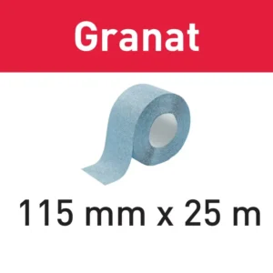 Rollo de lija Festool 115x25m P80 GR granate (201105) para abrasivos manuales