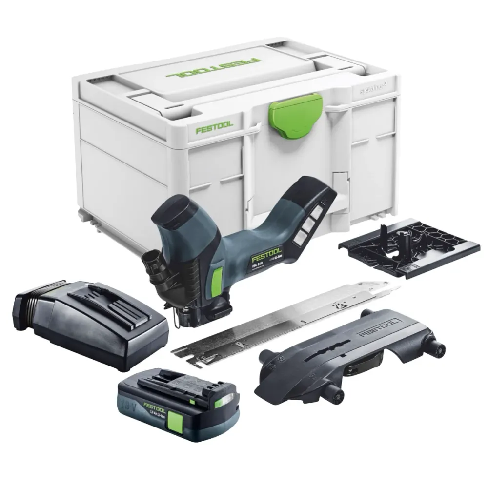 Sierra de arco sin cable Festool ISC 240 EB-Basic 18 V 240 mm + 1x baterí 3,0 Ah + cargador + Systainer