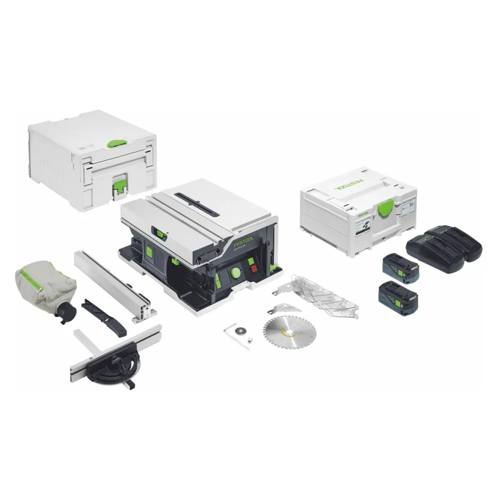 Sierra circular sin cable Festool CSC SYS 50 EBI-Plus 36 V ( 2x 18 V ) ( 577374 ) 168 mm sin escobillas + 2x baterí recarg...