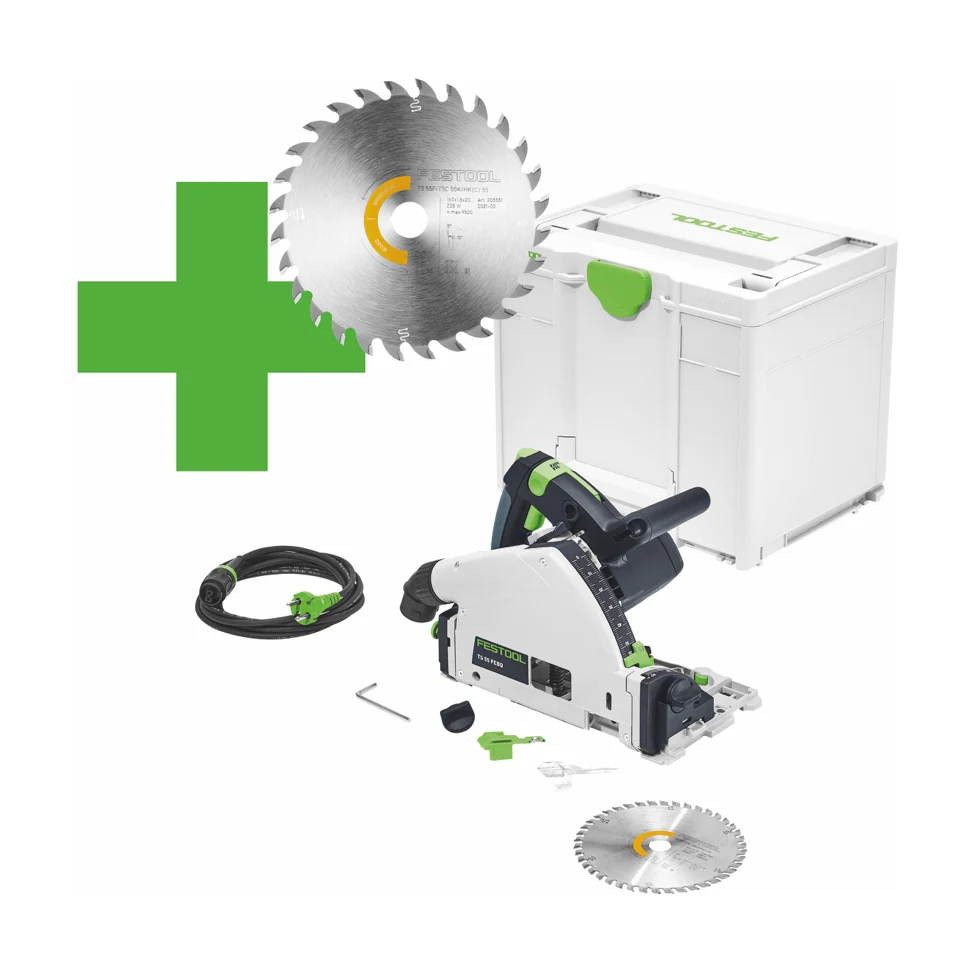Sierra de inmersión Festool TS 55 F Master Edition 2021 1200 W 160 mm ( 577035 ) + hoja de sierra + Systainer