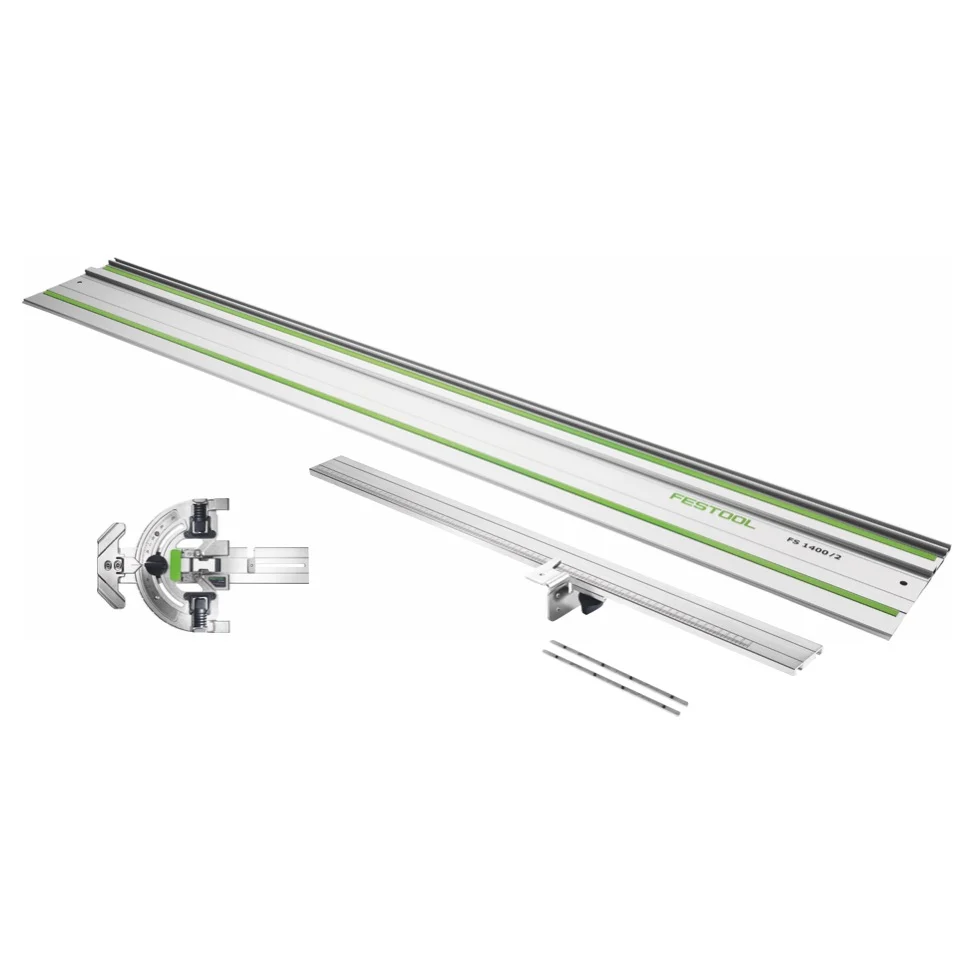Tope-guí angular Festool FS-WA para carril guí FS/2 corte 60º + carril guí FS 1400/2 1400 mm + prolongación FS-WA-VL