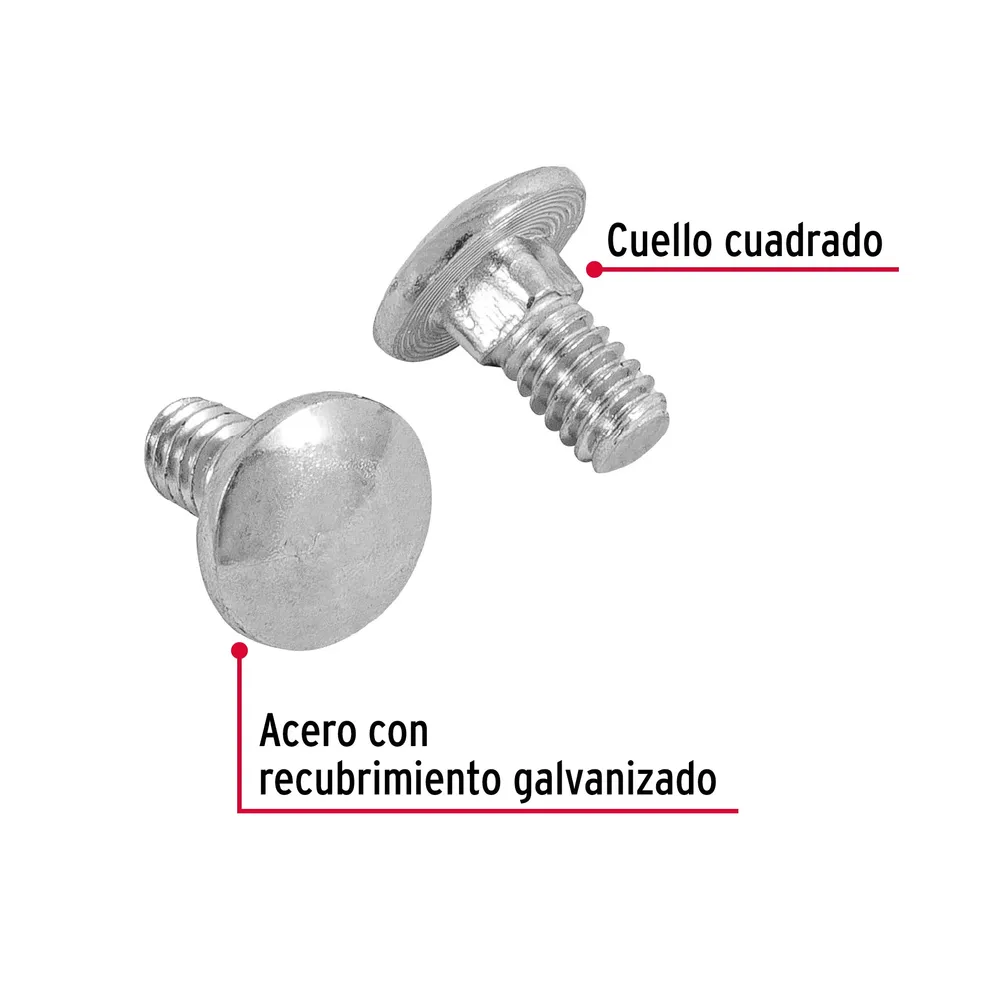 Bolsa con 150 tornillos 1/4" x 1/2" tipo coche, Fiero