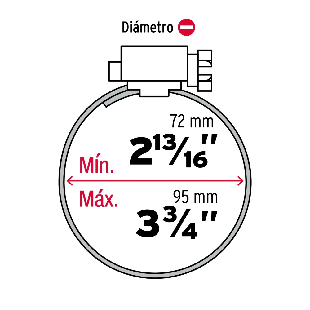 Bolsa con 5 abrazaderas sin fin reforzadas #52, 2-13/16-3-3/4" Fiero