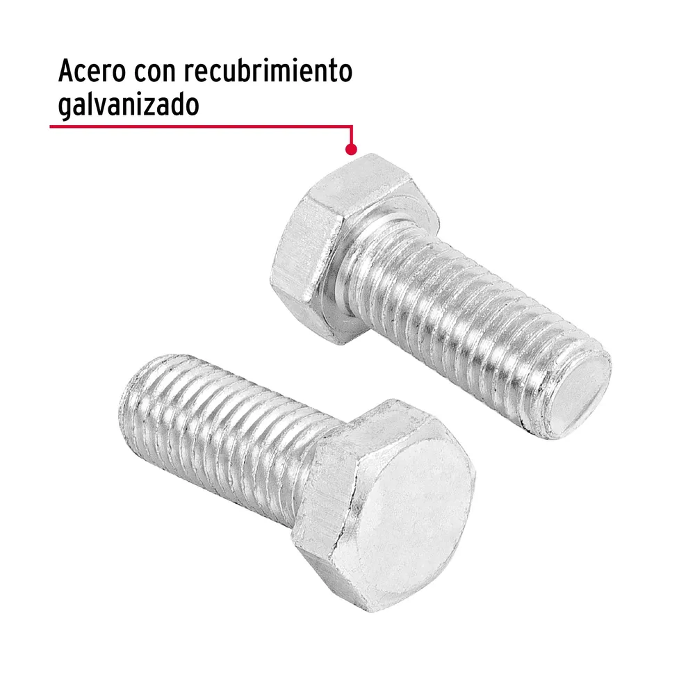 Bolsa con 10 tornillos 5/8" x 1-1/2" tipo máquina, Fiero