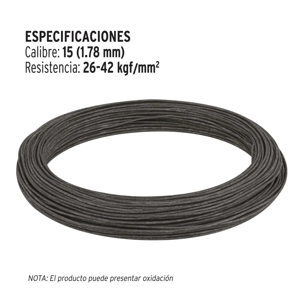 Kilo de alambre recocido calibre 15 en rollo de 1 kg, Fiero