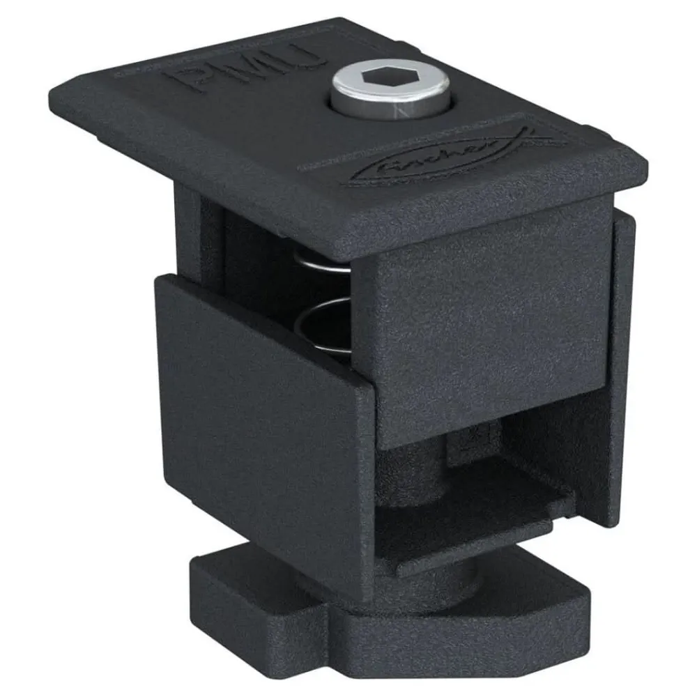 Abrazadera o grapa premontada y universal PM-U fischer para placa solar (Caja 10) Color Negro