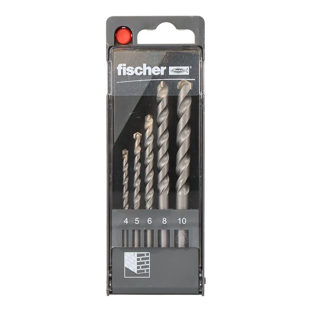BROCAS PERCUSIÓN, JUEGO 5 PIEZAS S Ø4,00 / 5,00 / 6,00 / 8,00 / 10,00 mm FISCHER