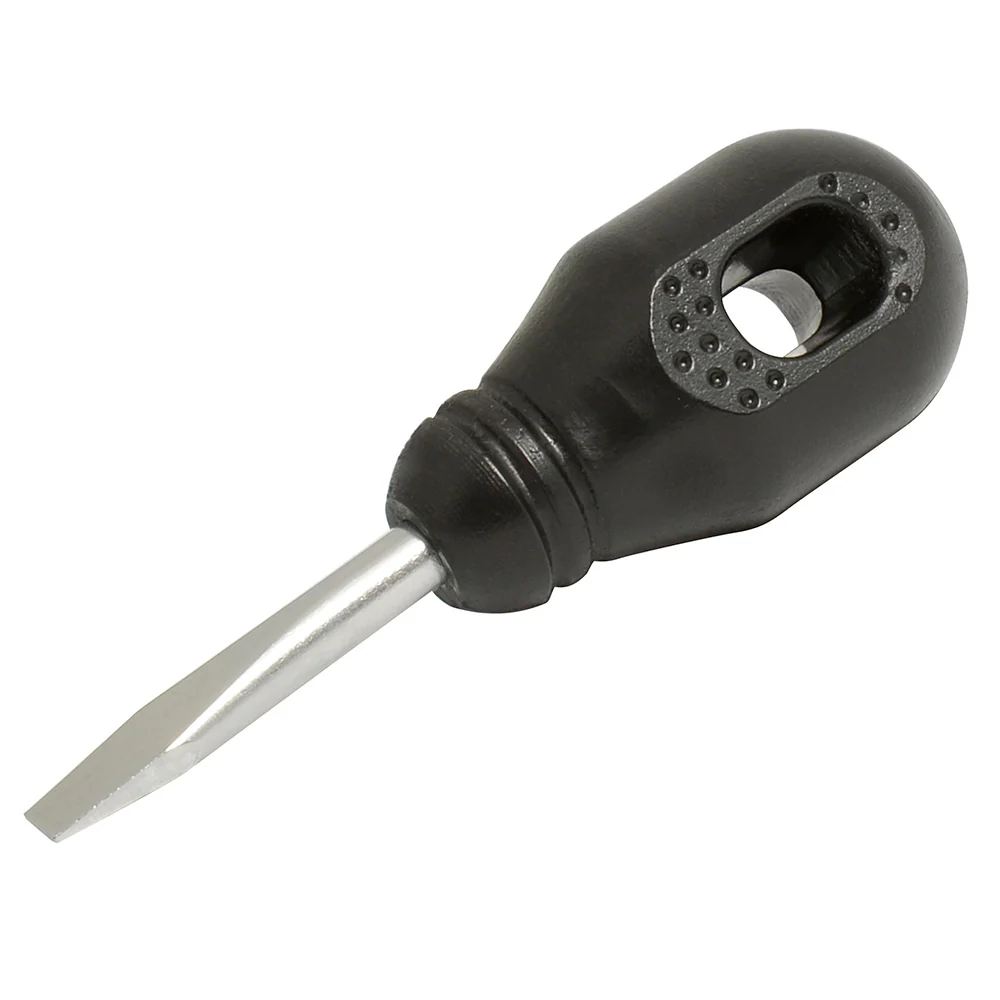 Destornillador con mango negro, tipo trompo punta plana 1/4" x 1-1/4" Foy