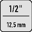 Gedore K 19 L ( 4000770534 ) 1/2 ″ llave de vaso ancho 13 mm largo 77 mm