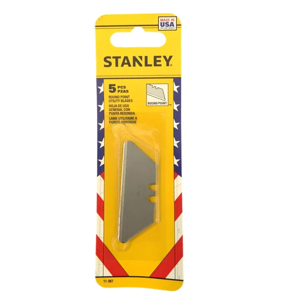 BLISTER DE 5 HOJAS DE REPUESTO, PUNTA REDONDA DE SEGURIDAD, GROSOR 0.024 PULG, P/CUCHILLA 10-189C. MARCA STANLEY Global To...