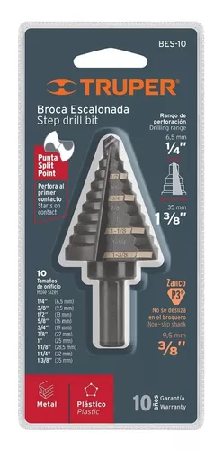 TRUPER BROCA ESCALONADA 1/4" - 1-3/8" 12126 INSTA-YA PITALITO
