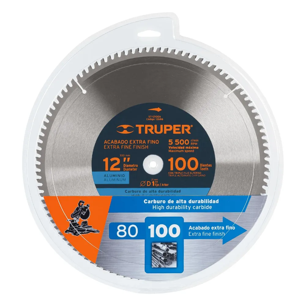 TRUPER DISCO PARA ALUMINIO 12" 100 DIENTES 12686 INSTA-YA PITALITO