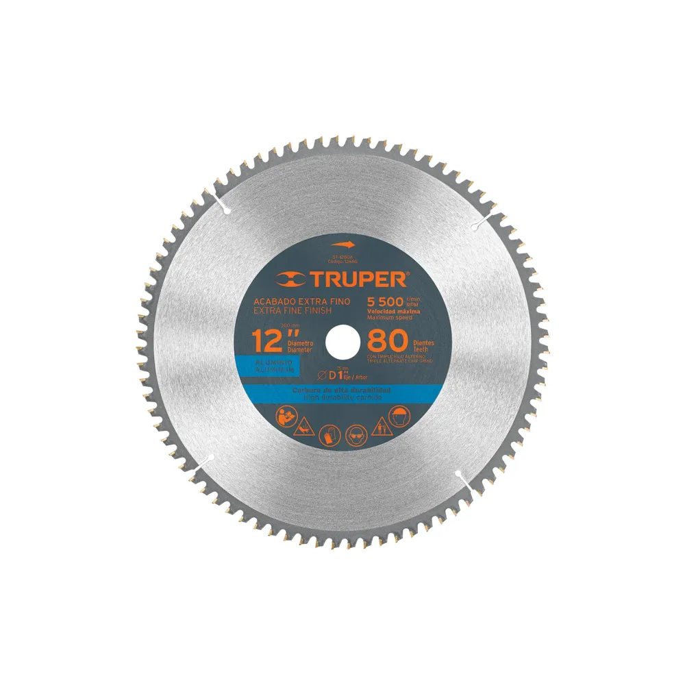 TRUPER DISCO PARA ALUMINIO 12" 80 DIENTES 12685 INSTA-YA PITALITO