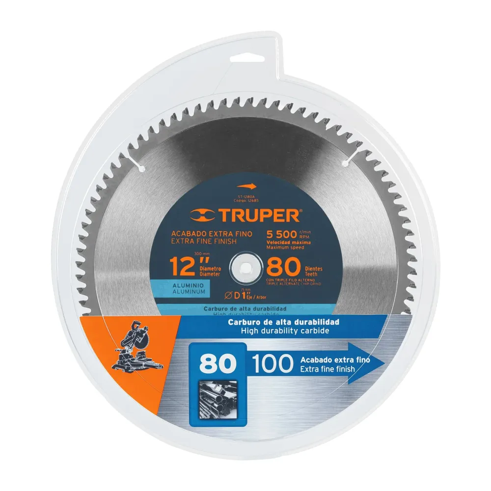TRUPER DISCO PARA ALUMINIO 12" 80 DIENTES 12685 INSTA-YA PITALITO