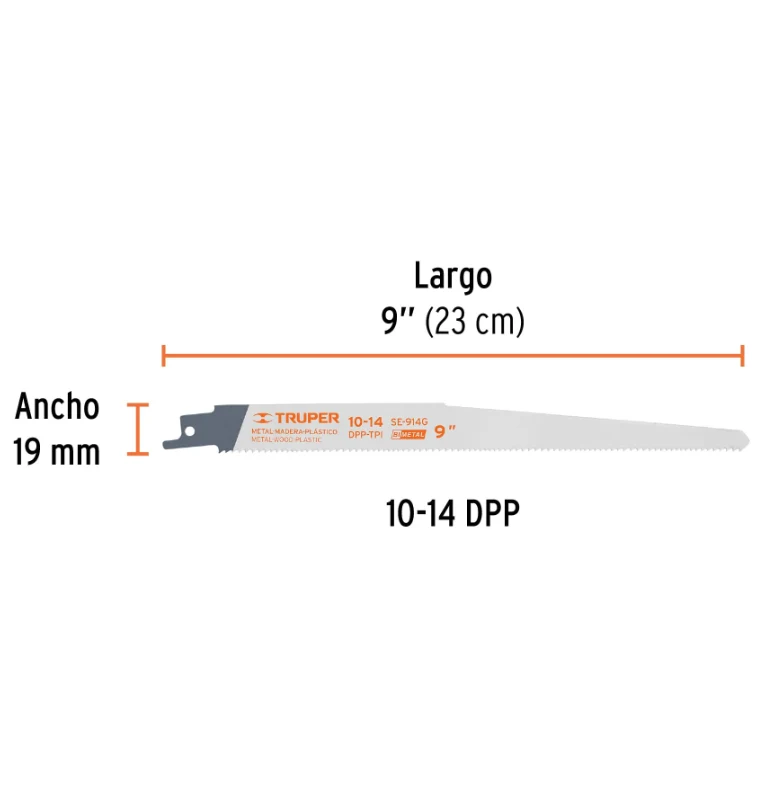 TRUPER SEGUETAS BIMETALICAS PARA SIERRA SABLE 9" X 2 PIEZAS 10791 INSTA-YA PITALITO