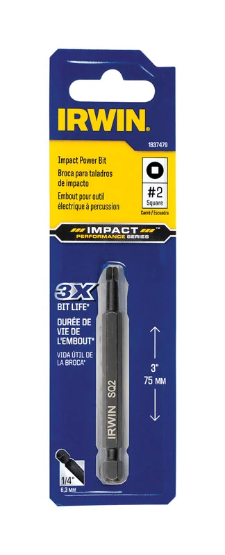 BROCA DE IMPACTO CUADRADA N.° 2 X 3" DE L Irwin