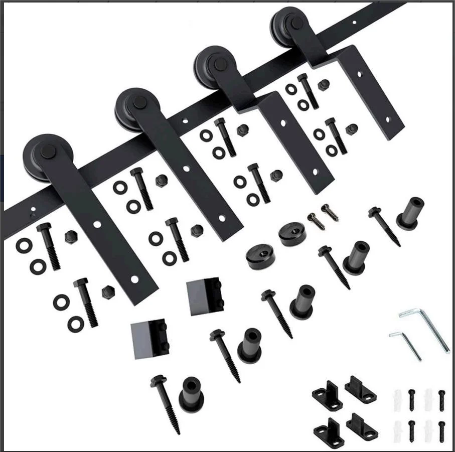 Kit Para Puerta Corrediza Tipo Rústica Granero 2 metros de largo Dos puertas