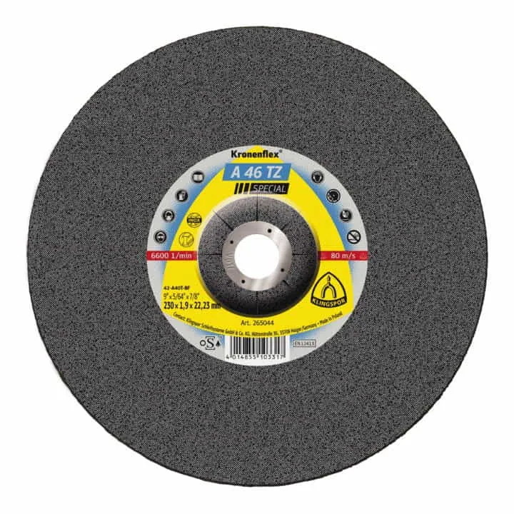 Disco de corte KLINGSPOR 46 TZ Special D230x1,9mm acodado ( 8000353744 )