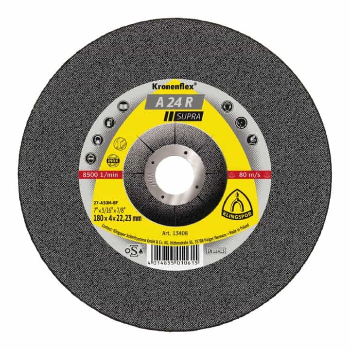 Disco de desbaste KLINGSPOR 24 R Supra D125xS4mm ( 4000843446 )
