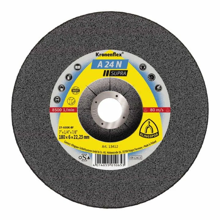 Disco de desbaste KLINGSPOR 24 N Supra D230xS6mm ( 4000841091 )