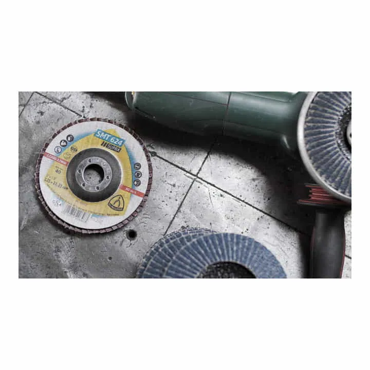 Disco de láminas KLINGSPOR SMT 624 Supra Ø 125 mm granulometrí 120 12° cónico ( 4000842317 )