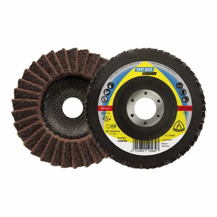 Disco de láminas KLINGSPOR SMT 800 Ø 125 mm granulometrí media 12° curvado ( 4000844472 )