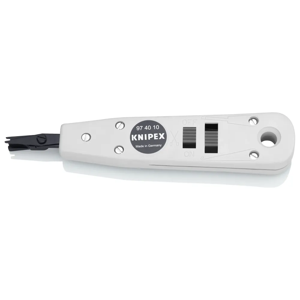 (974010) PINZA PONCHADORA IMPACTO P/ CONECTORES UTP STP DE (0.4-0.8MM) KNIPEX