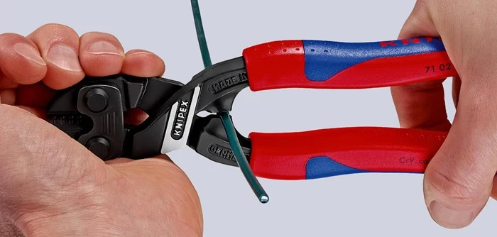 Cortapernos compacto Knipex CoBolt ( 4000795400 ) longitud 200 mm manguitos multicomponente blando 6 mm medio 5,2 mm duro...