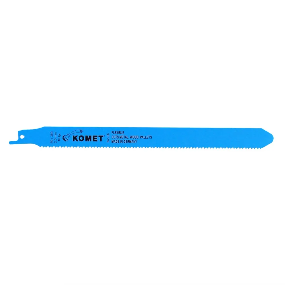 Hoja de sierra de sable Komet PALETS 225mm 10tpi 5 piezas (501.360) HSS bimetal