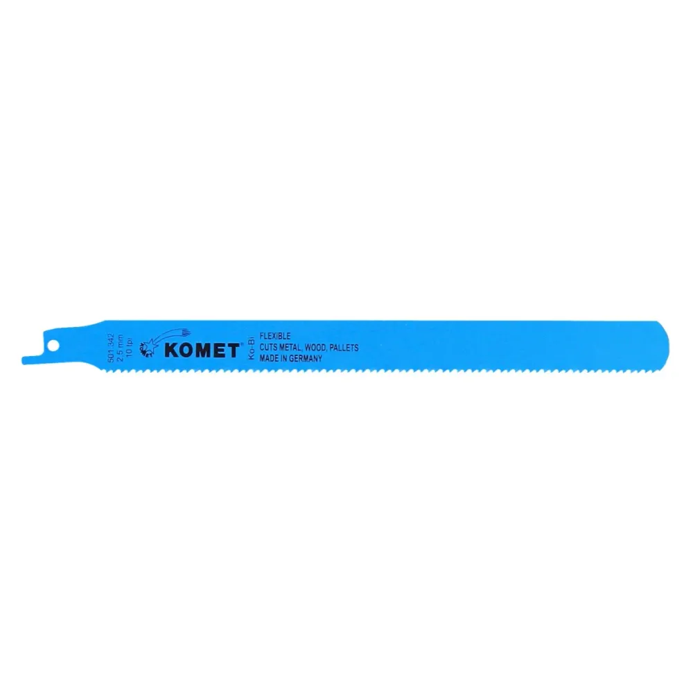 Hoja de sierra de sable Komet PALETS 225mm 10tpi 25 piezas (5x 501.342) HSS bimetal