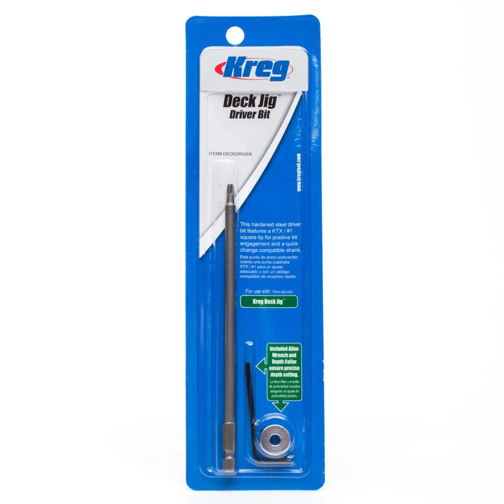 (DECKDRIVER) PUNTA CUADRADA KTX 1 C/TOPE DE PROFUNDIDAD KREG