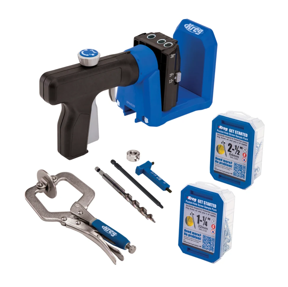 Plantilla de taladrar KREG Jig 520 PRO ( KPHJ520PRO ) + Broca escalonada + Broca + Tornillos + Abrazadera