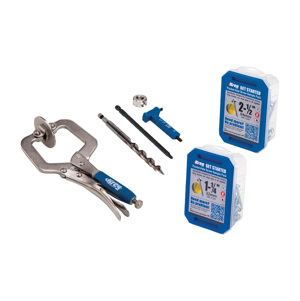 Plantilla de taladrar KREG Jig 520 PRO ( KPHJ520PRO ) + Broca escalonada + Broca + Tornillos + Abrazadera