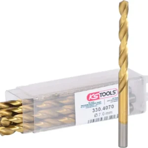 KS TOOLS Broca helicoidal HSS TiN, 7mm, paquete de 10 ( 330.4070 )