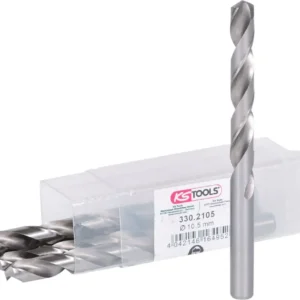KS TOOLS Broca helicoidal HSS-G, 10,5mm, paquete de 5 ( 330.2105 )