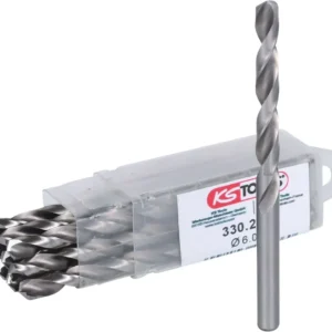 KS TOOLS Broca helicoidal HSS-G, 6mm, paquete de 10 ( 330.2060 )