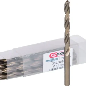 KS TOOLS Broca helicoidal HSS-G Co 5, 7mm, paquete de 10 ( 330.3070 )