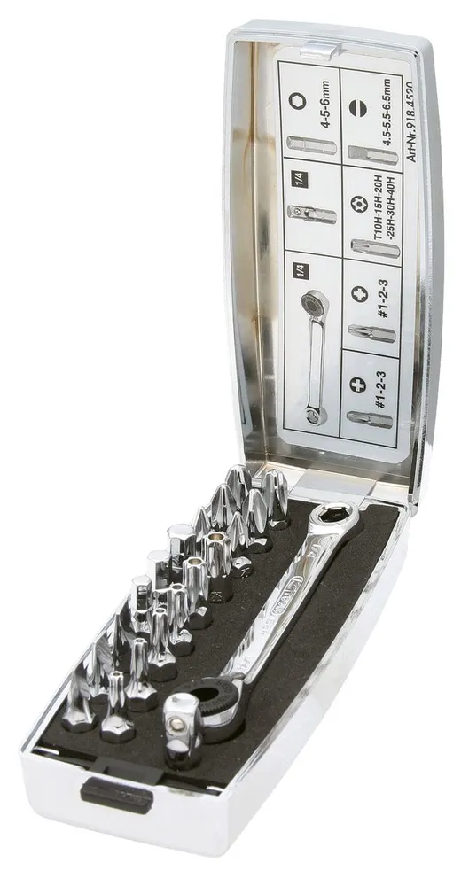 KS TOOLS 1/4' Juego de puntas CHROMEplus, 20 pzs ( 918.4520 )