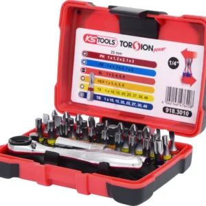 KS TOOLS 1/4' Juego de puntas TORSIONpower, 32 pzs ( 918.3010 )