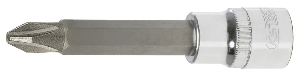 KS TOOLS 1/2' Llave de vaso con punta para tornillos de estrella PH CHROMEplus, larga, PH4 ( 918.1756 )