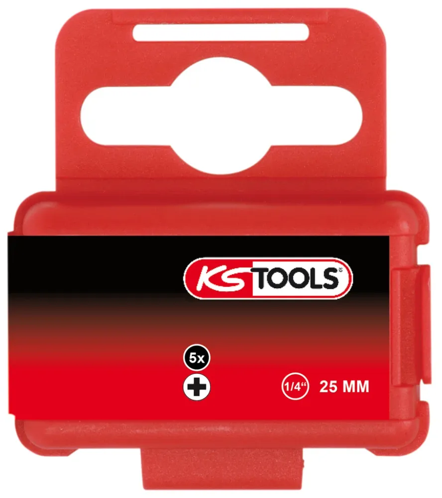 KS TOOLS 1/4' Punta para tornillos de estrella PH, 25mm, PH0, paquete de 5 ( 911.2394 )