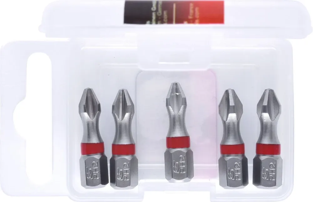 KS TOOLS 1/4' Punta TORSIONpower para tornillos de estrella PH, 25mm, PH2, paquete de 5 ( 918.3111 )